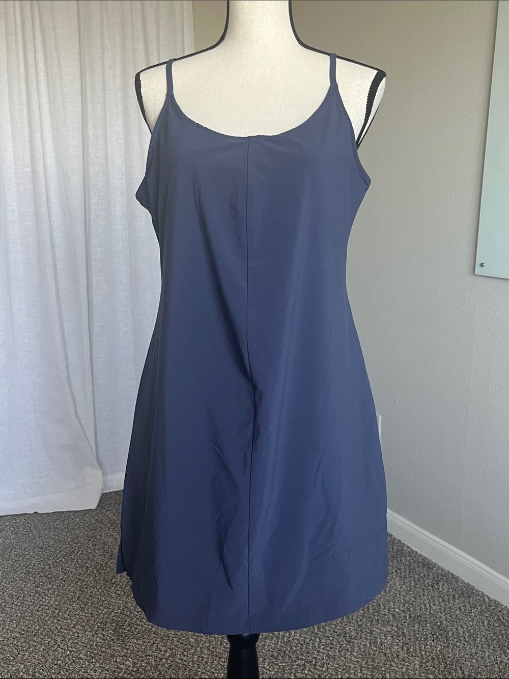 Columbia Athletic Dress Navy Blue Built-In Bra Shorts Size Large